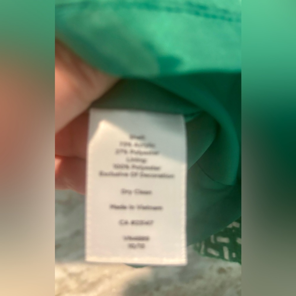 Talbots Green Geometric Pencil Skirt - Picture 4 of 8